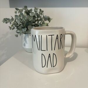 Rae Dunn “Military Dad” Large Letter Mug • 16 oz • EUC